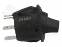 Snap-in on/off toggle switch with LED